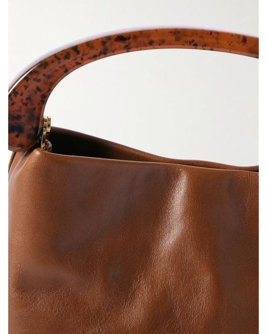 Dries Van Noten Brown Mini Tote Aus Leder