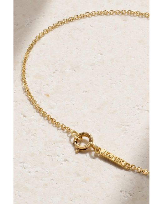 Jennifer Meyer Blue Mini Heart 18-Karat Necklace