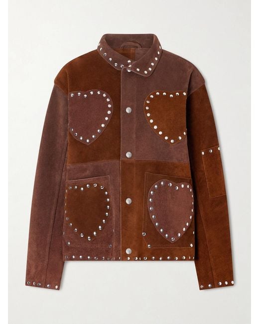 Bode Brown Studded Suede Jacket