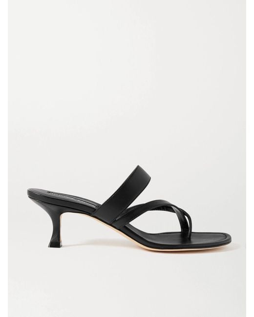 Sandales En Cuir Susa 50 Manolo Blahnik en coloris Black