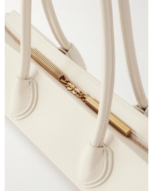 Khaite Natural Donna Leather Shoulder Bag