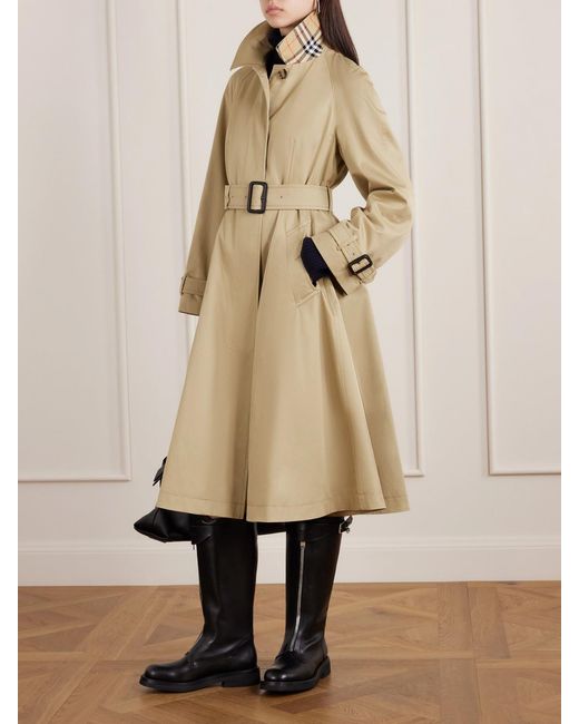 Burberry Natural Ellingham Belted Cotton-Gabardine Trench Coat