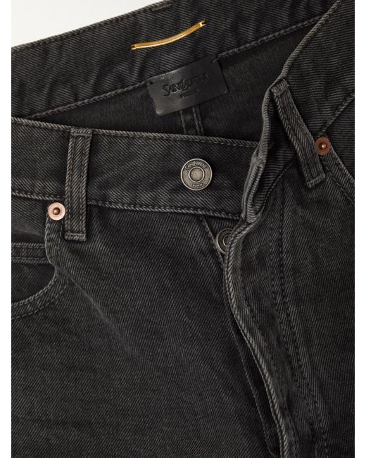 Saint Laurent Black Straight-Leg Jeans
