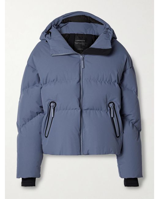 CORDOVA Blue Meribel Hooded Quilted Down Ski Jacket