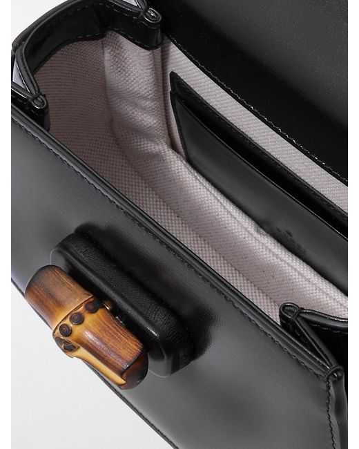 Gucci Black Bamboo 1947 Leather Shoulder Bag