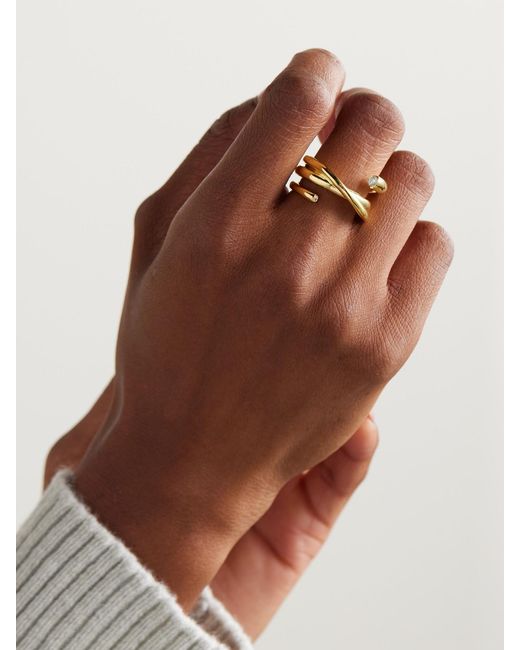 Completedworks Natural Plated Recycled Cubic Zirconia Ring