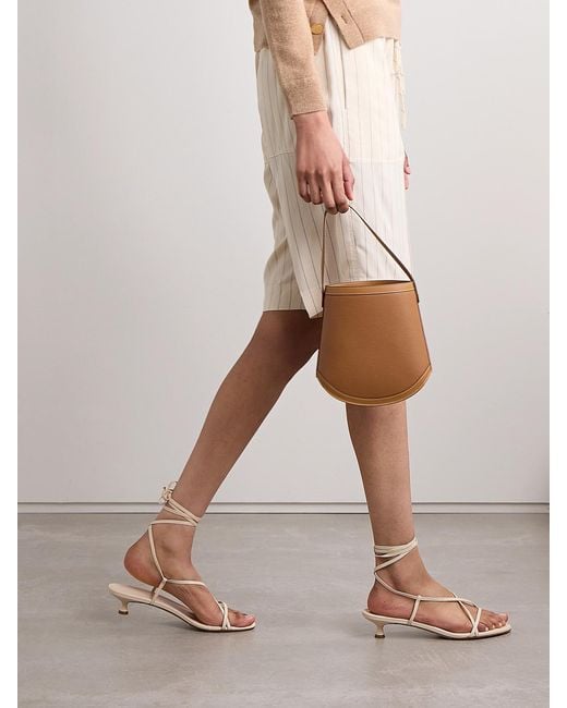 Aeyde Natural Paige Leather Sandals