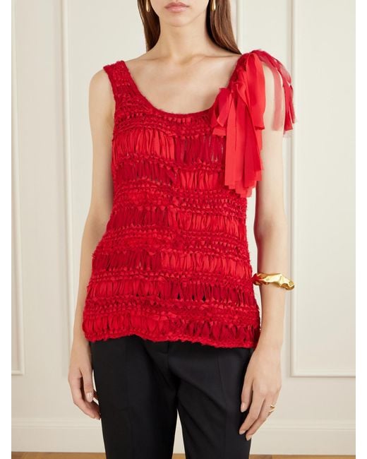 Heirlome Red Juanita Silk Tank