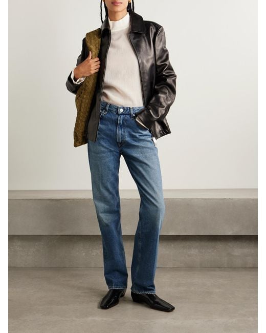 Citizens of Humanity Blue Zurie High-Rise Straight-Leg Jeans