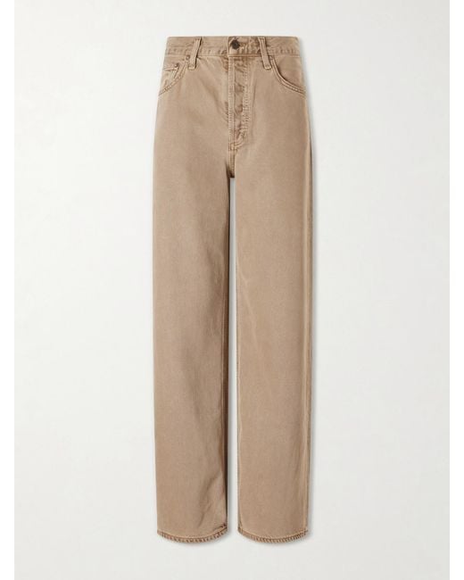 Agolde Natural Low Slung Baggy Low-Rise Wide-Leg Jeans