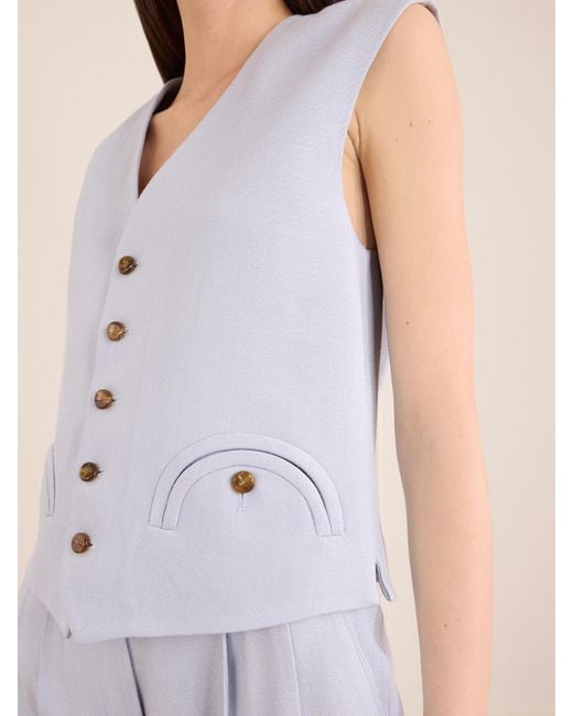 Blazé Milano White Feral Canvas Vest