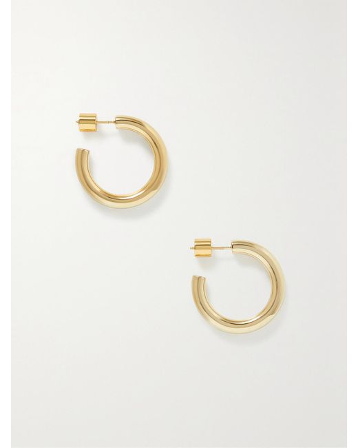 Jennifer Fisher Metallic Lilly Huggies-Plated Hoop Earrings