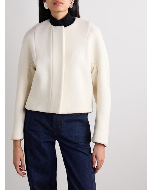 Proenza Schouler Natural Mona Wool-Blend Jacket