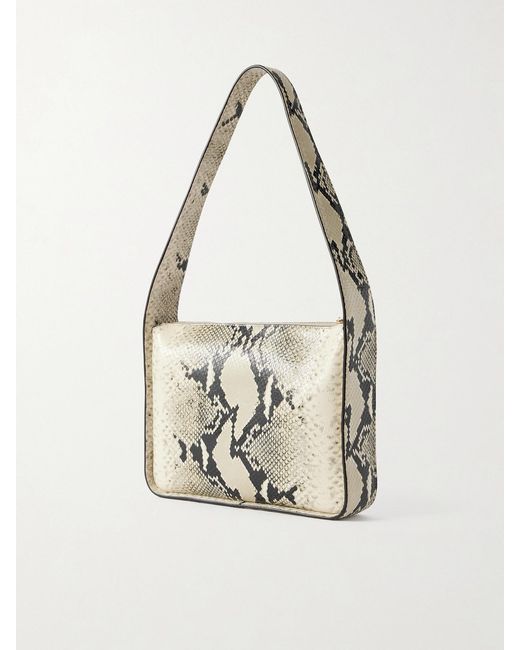 Khaite White Lori Snake-Effect Leather Shoulder Bag