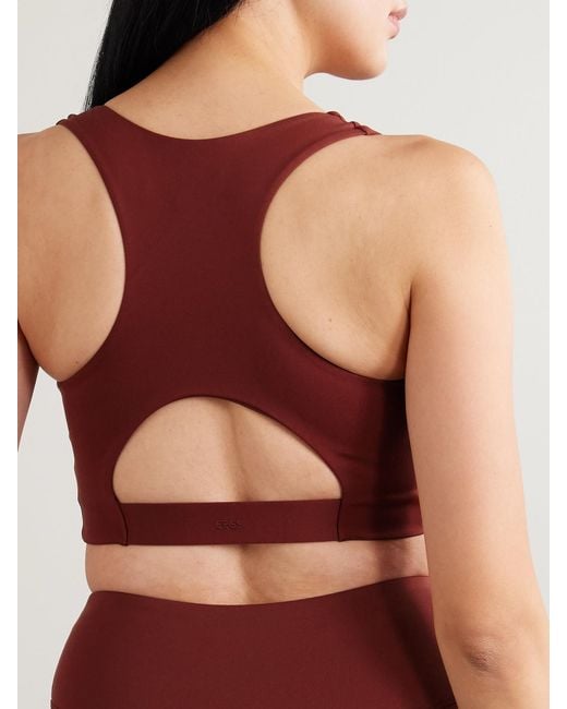 Eres Marie-José Cutout Embroidered Stretch-Jersey Sports Bra