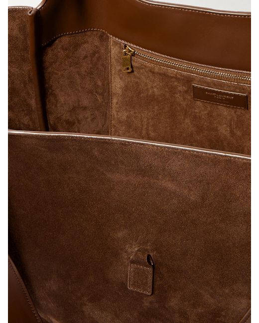Saint Laurent Brown Le 5 À 7 Bea Suede Tote