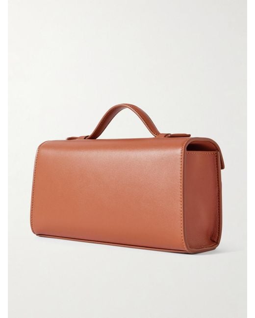 SAVETTE Brown Symmetry Pochette Tote Aus Leder