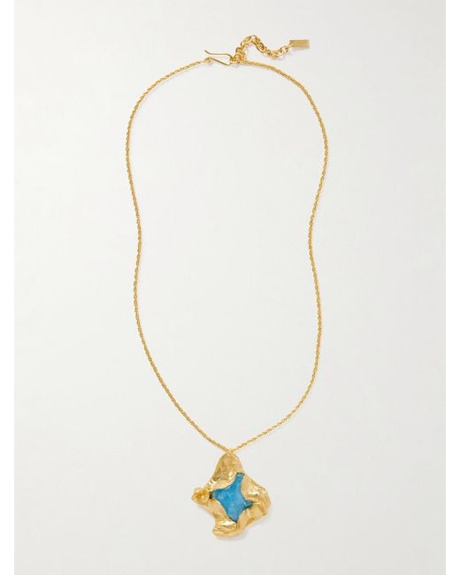 Completedworks Metallic Plated And Resin Necklace