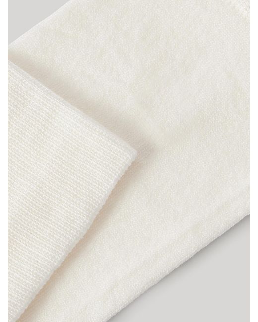 CDLP Natural Set Of Six Ribbed Cotton-Blend Socks