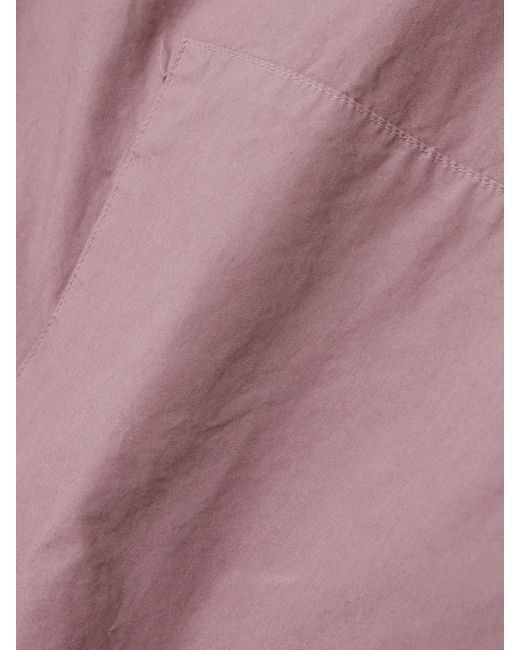 Leset Pink Kyoto Cotton-Poplin Low-Rise Wide-Leg Pants