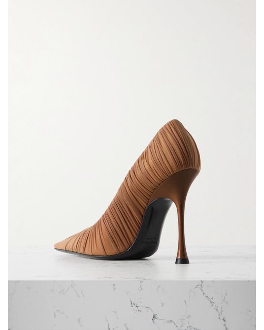 Escarpins En Tulle Froncé Emmanuelle Saint Laurent en coloris White