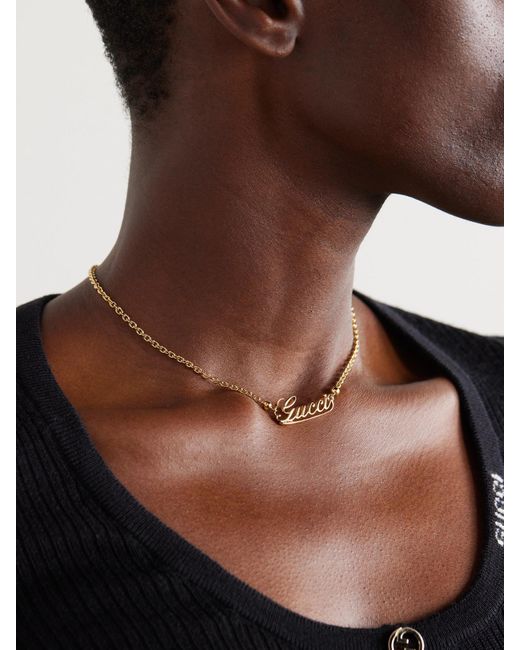 Gucci Natural Goldfarbene Kette