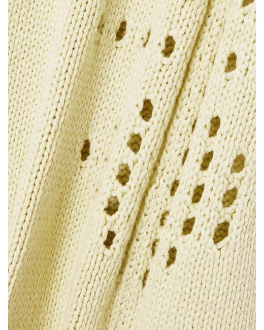 DIOTIMA White Mavis Strapless Pointelle-Knit Cotton-Blend Maxi Dress