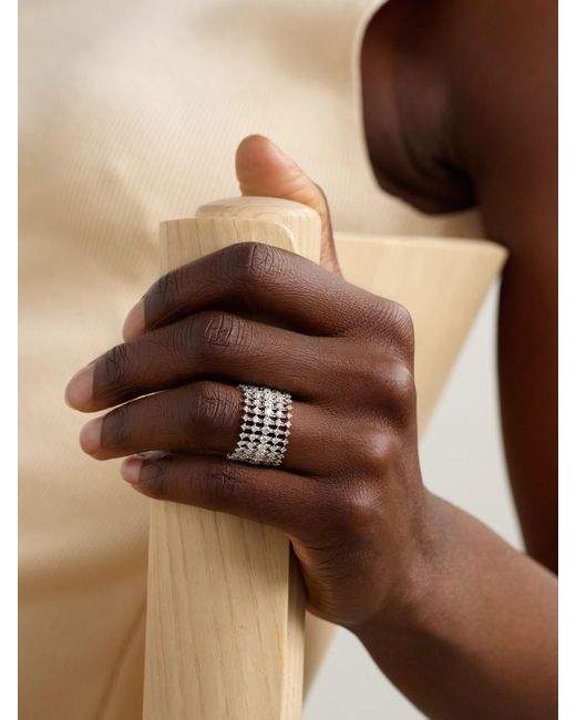 Fernando Jorge Natural Disco Ring Aus 18 Karat Weißgold Mit Diamanten