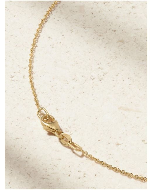 Ileana Makri Natural Lucky Clover Kette Aus 18 Karat Mit Mehreren Steinen