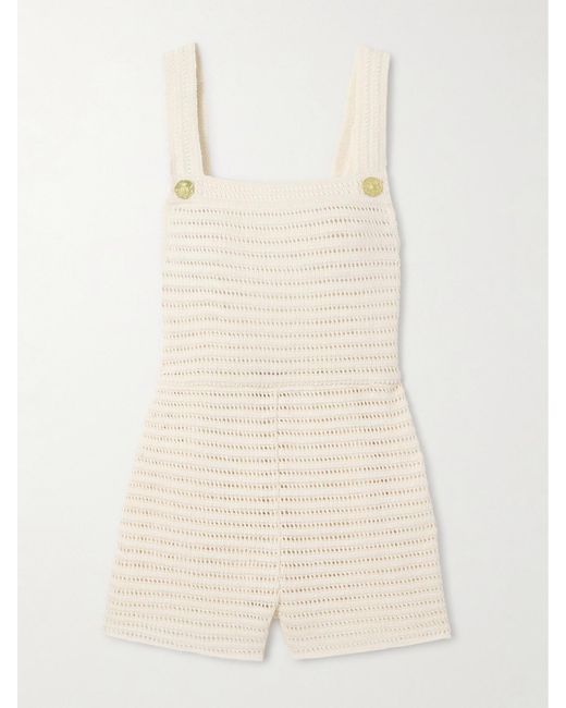 LeKasha Natural Dakhal Organic Linen Playsuit
