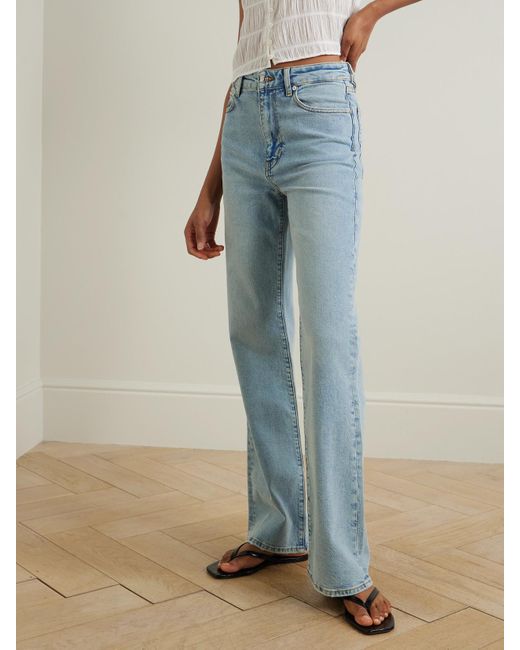FRAME Blue The Arrow High-Rise Flared Jeans