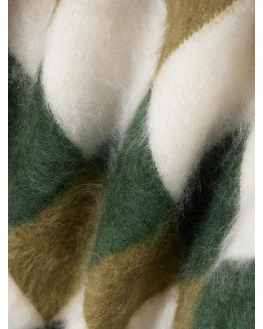arch4 Green Leon Pullover Aus Gebürstetem Biokaschmir Mit Argyle-Muster