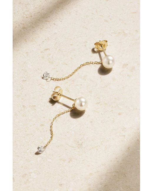 Pearl Chain Stud Earring
