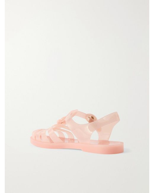 Gucci Pink Fisherman Embellished Rubber Sandals