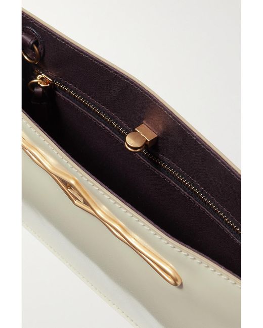 Metier Natural Fernando Jorge Ease Embellished Glossed-Leather Clutch