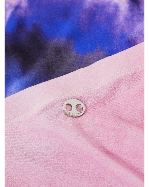 Rabanne Purple Maxirock Aus Stretch-Crêpe Mit Batikmuster