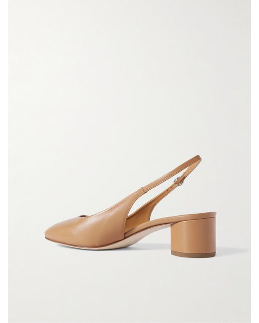 Aeyde White Romy Slingback-Pumps Aus Leder