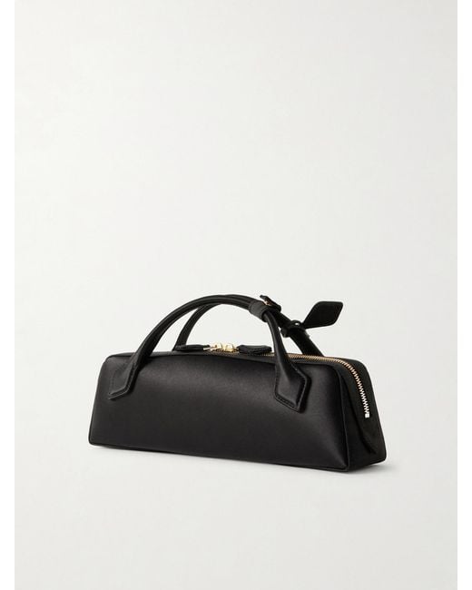 Alaïa Black Le Teckle Satin Clutch Bag