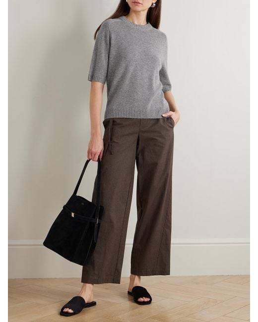 Loulou de Saison Gray Cashmere T-Shirt