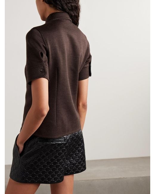 Gucci Brown Hemd Aus Jersey Aus Einer Wollmischung