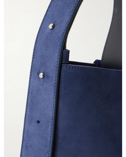 LIE STUDIO Blue Norma Suede Tote