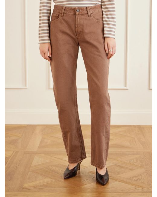 Kallmeyer Natural Adina Low-Rise Straight-Leg Jeans