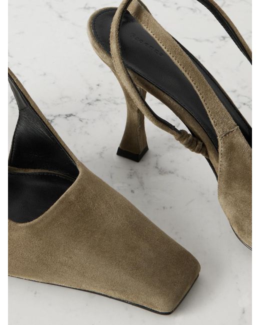 Proenza Schouler White Trap Slingback-Pumps Aus Veloursleder