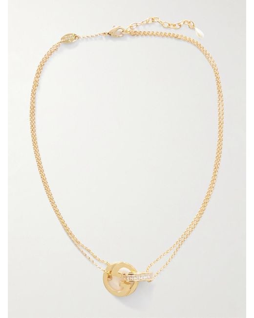 Gucci Natural Blondie-Tone Crystal Necklace
