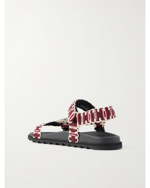Roger Vivier Multicolor Embellished Flat Sandals