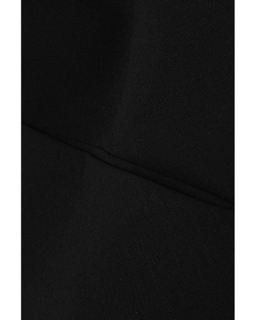 Ferragamo Black Layered Wool-Blend Blouse