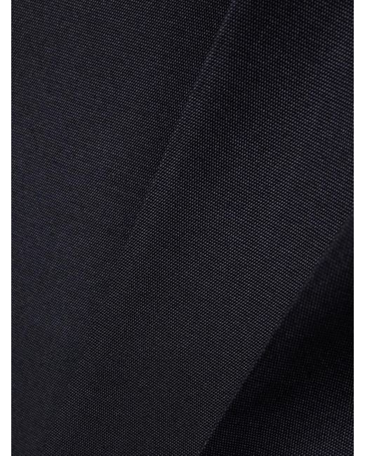 Pantalon Large En Laine Et Soie Mélangées À Plis Devin Loro Piana en coloris Blue