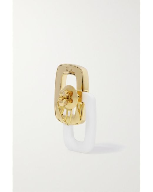 Emily P. Wheeler Natural Bernadette Peggy Stud 18-Karat Agate Earrings