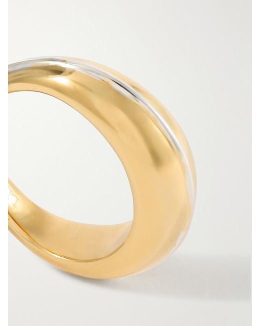 LIE STUDIO Natural The Jil 18-Karat-Plated Sterling Ring