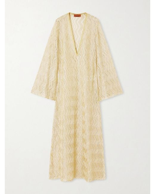 Missoni Natural Mare Metallic Crochet-Knit Coverup